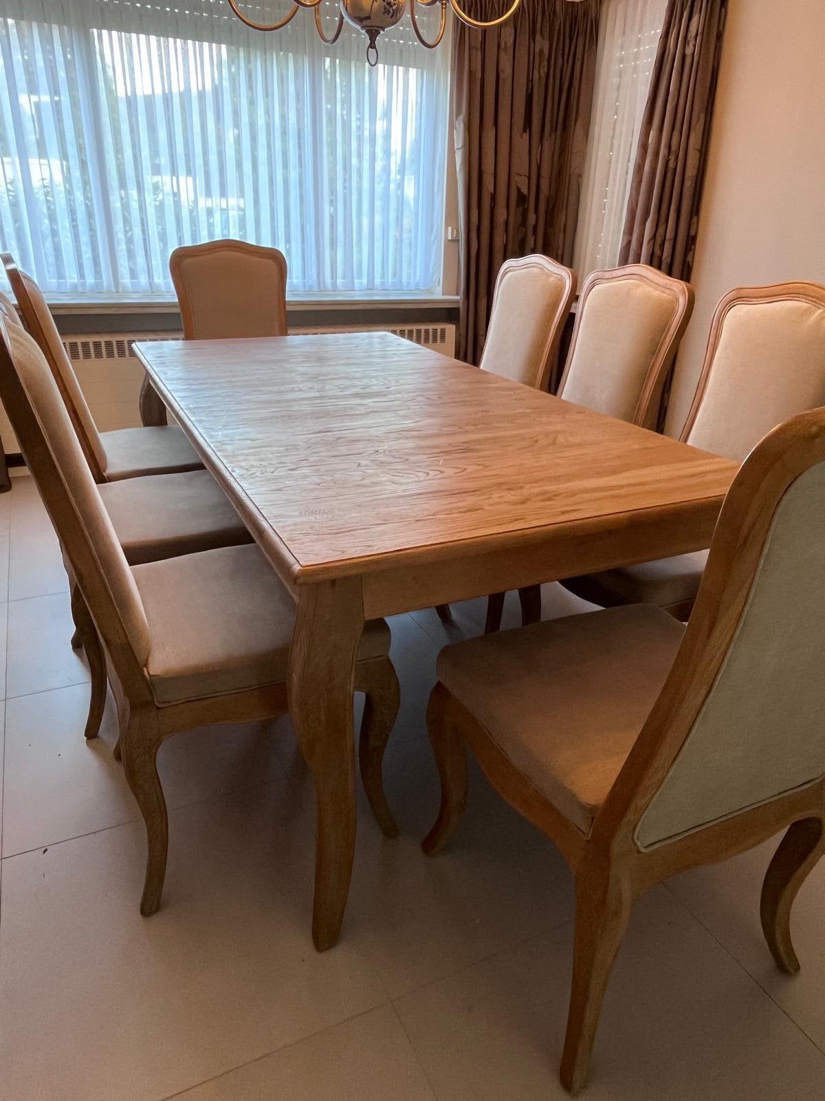 Mooie eetkamer, tafel verlengbaar, Ophalen, Gebruikt, Frans, 8 stoelen of meer
