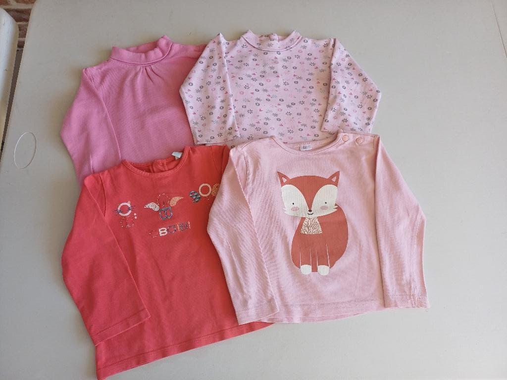 4 longsleeves maat 74, Kinderen en Baby's, Ophalen of Verzenden, Gebruikt, Meisje, Shirtje of Longsleeve