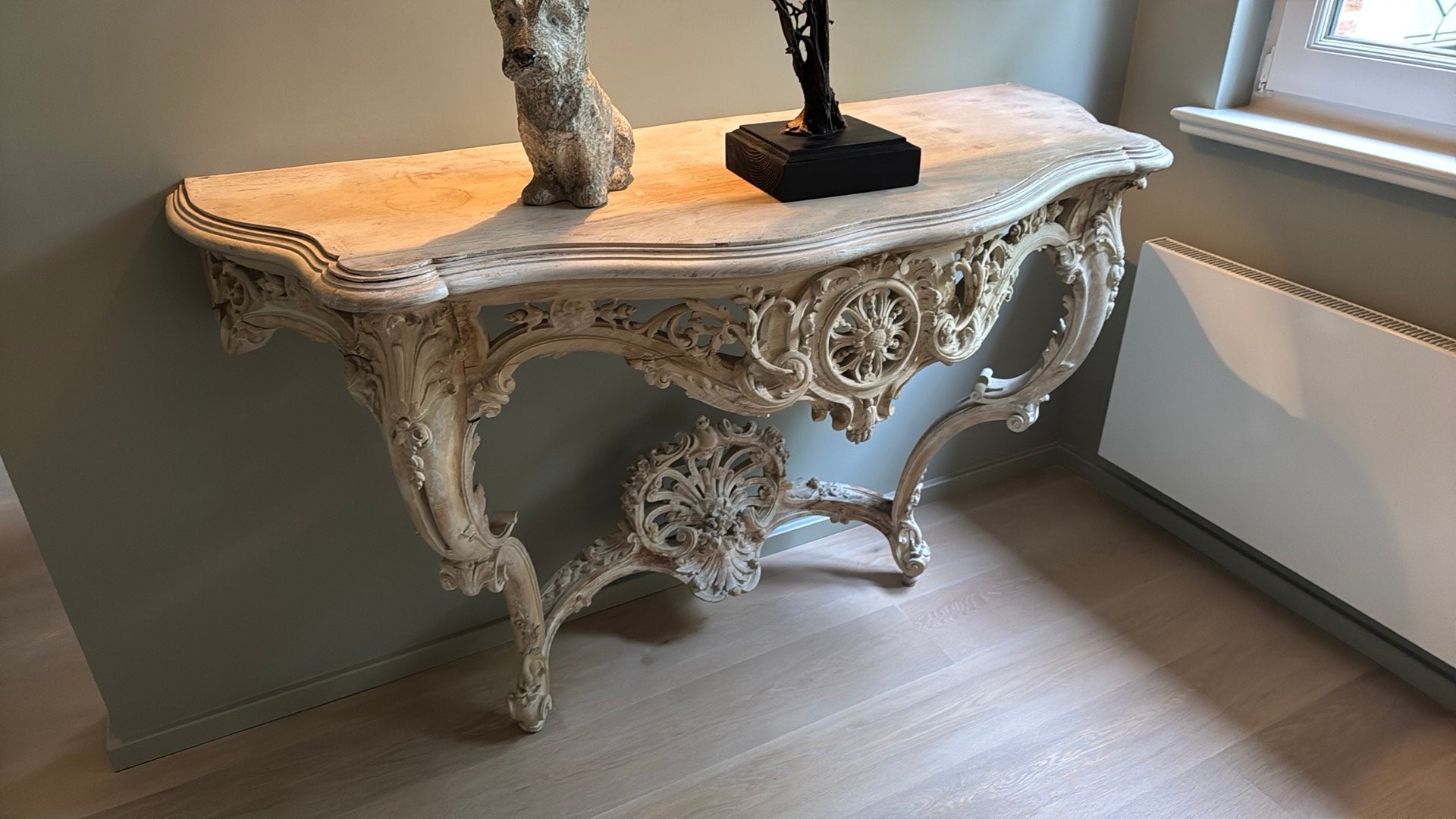Console ancienne de style Louis XV, XIXe siècle, Enlèvement, Comme neuf
