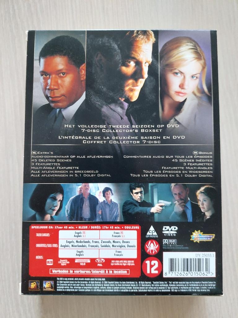 DVD - "24" met Kiefer Sutherland alias JACK BAUER, Cd's en Dvd's, Dvd's | Actie, Nieuw in verpakking, Actiethriller, Boxset, Vanaf 16 jaar