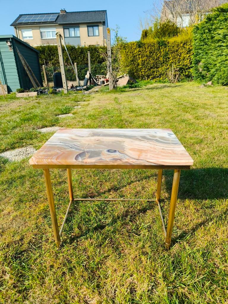 Vintage marmeren bijzettafel, Antiek en Kunst, Ophalen