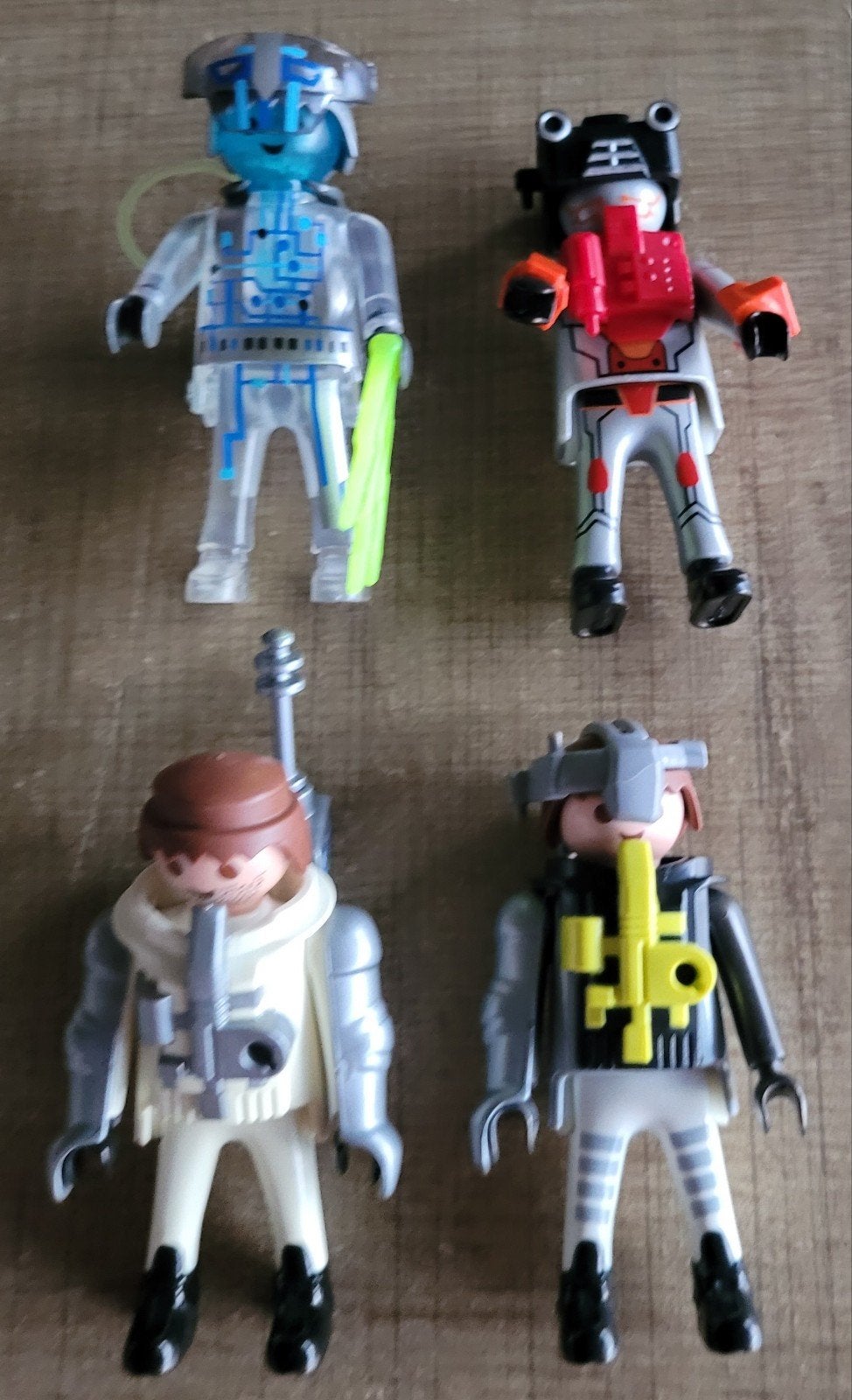 Playmobil - thema ruimtevaart: 4 figuurtjes, Ophalen of Verzenden, Gebruikt, Losse onderdelen, Figuren
