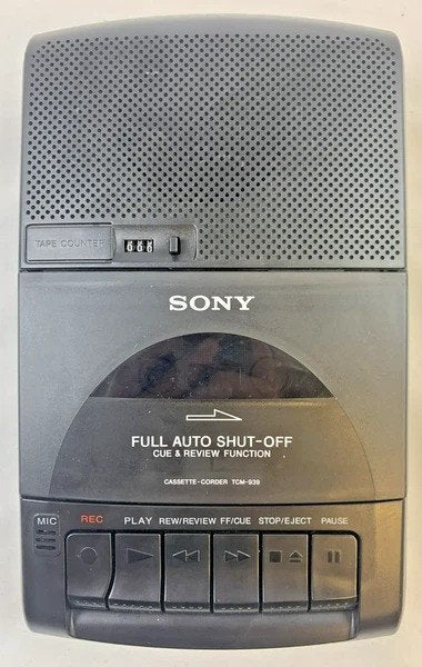 Magnétophone portable Sony TCM-939 1995, Envoi, Walkman ou Baladeur
