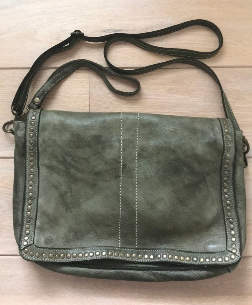 Vintage leren tas, Ophalen, Leer