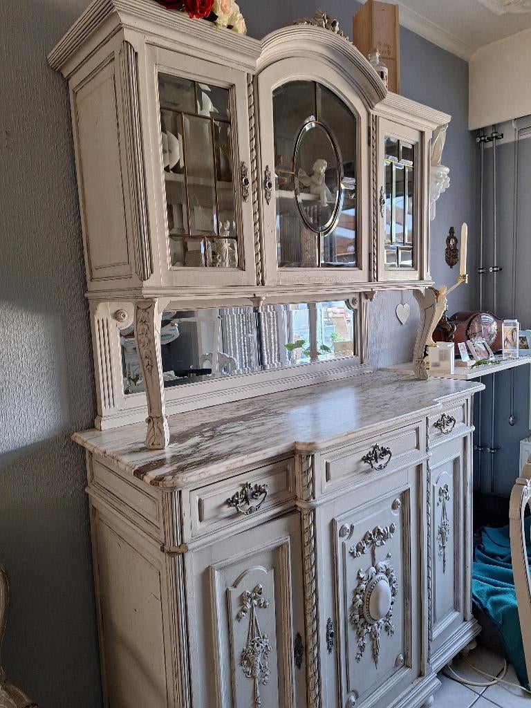 2 kasten tafel en 6 stoelen, Antiek en Kunst, Antiek | Meubels | Kasten, Ophalen