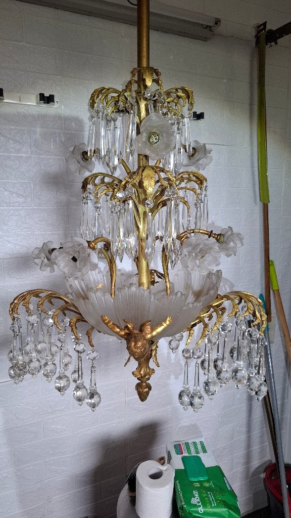 ANTIEKE OUDE LUSTER, Enlèvement, Utilisé, Matériau naturel, Klasiek