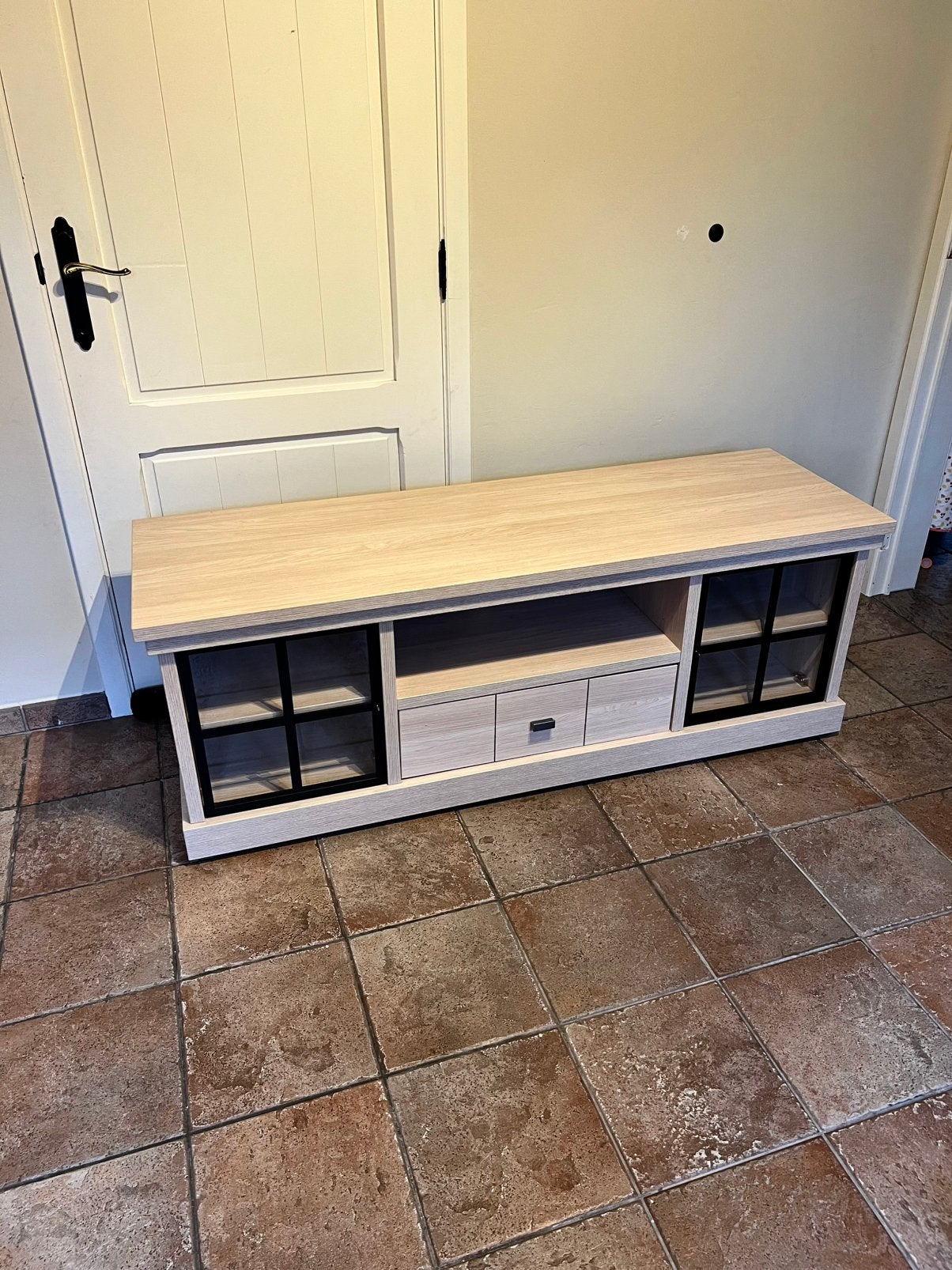 Tv-meubel kast, Ophalen, 150 tot 200 cm, Minder dan 100 cm, Overige houtsoorten