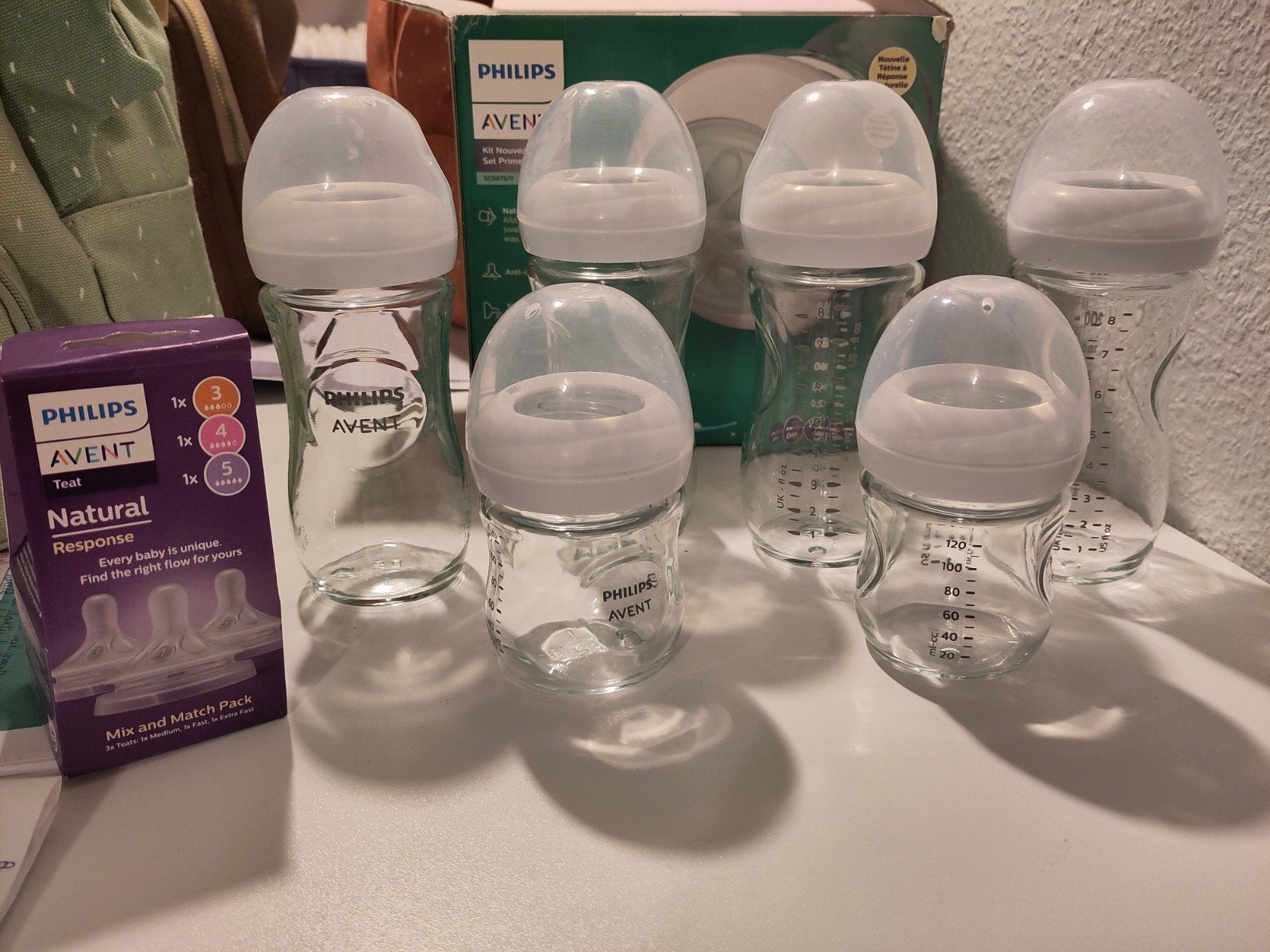 Avent glas  flesvoeding, Kinderen en Baby's, Ophalen, Speen, Philips Avent