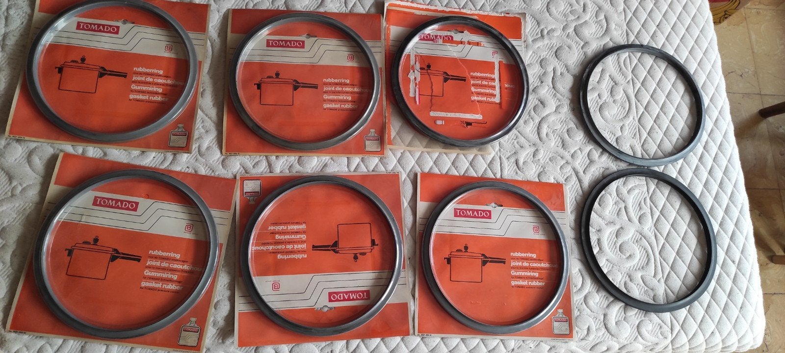 8 caoutchoucs originaux pour autocuiseur Tomado (anneaux en, Enlèvement ou Envoi
