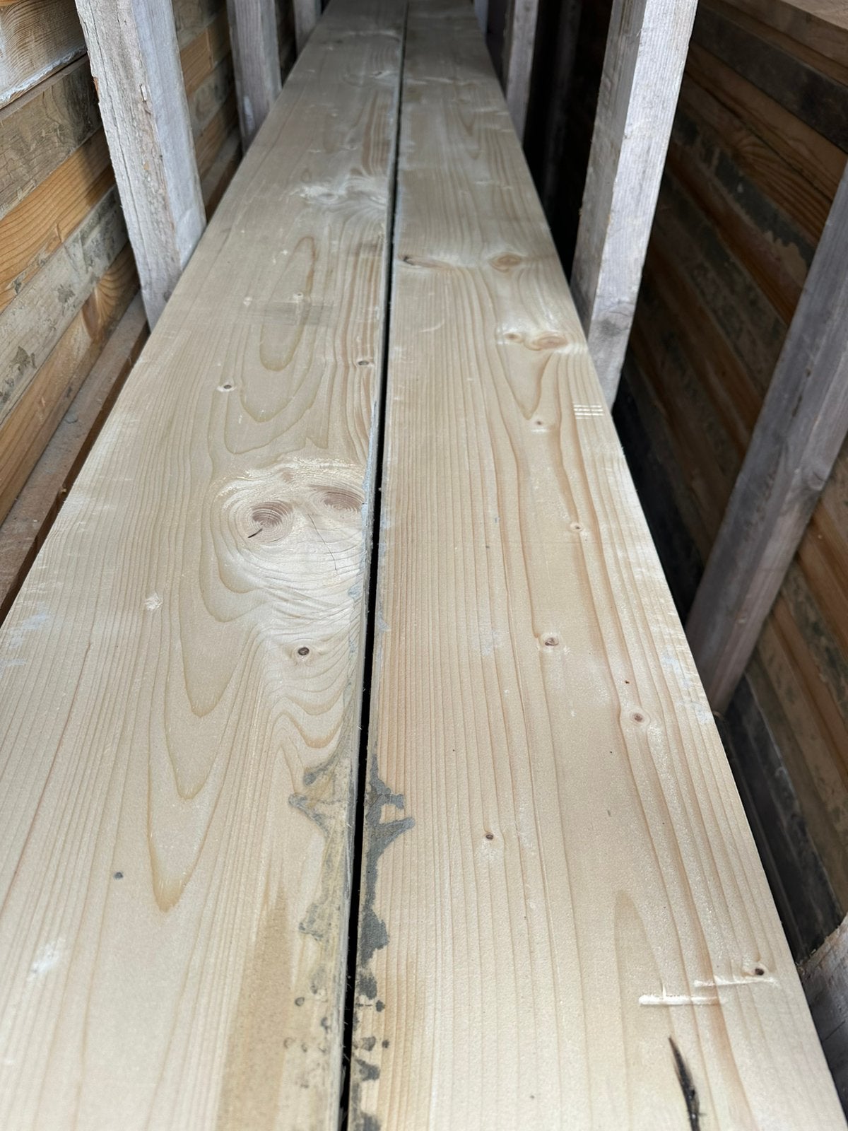 Lot van 25 stuks balken 55 x 195 x 2500 mm voor 150 euro, Tuin en Terras, Ophalen, Zo goed als nieuw, Balken