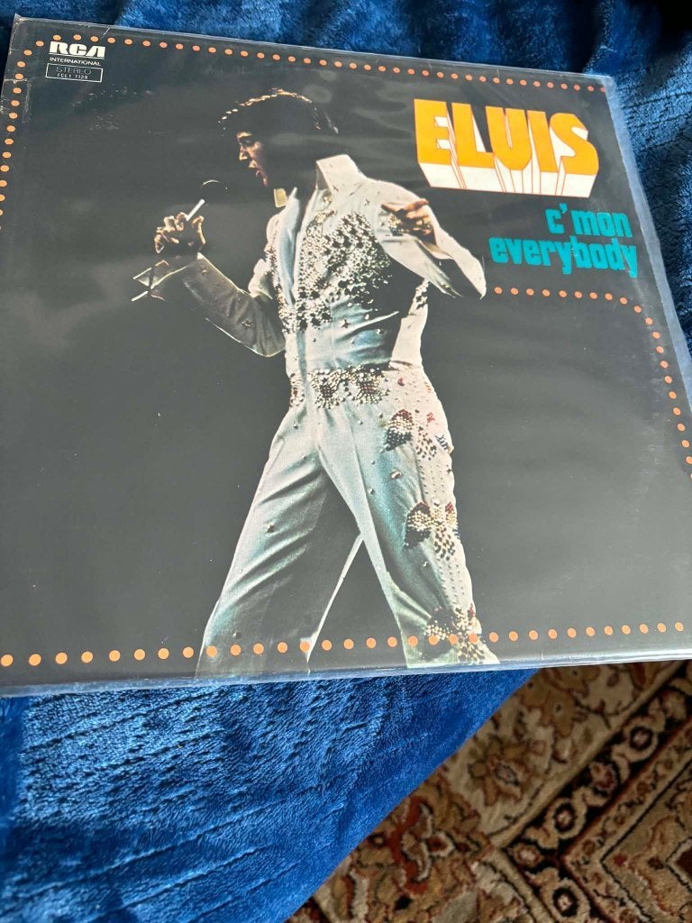 Elvis lp, C'mon everybody,, Franse persing, 10 euro., Enlèvement ou Envoi, Rock 'n' roll, Utilisé, Housse de protection extérieure