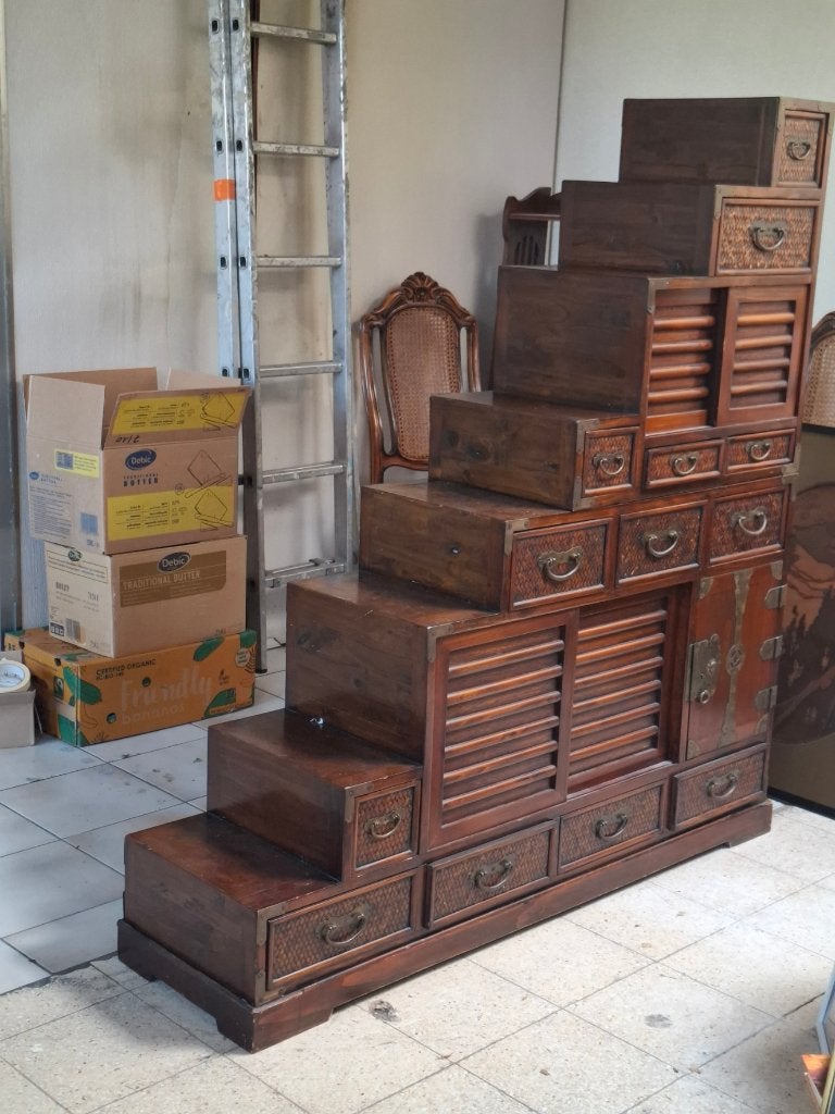 Authentieke Japanse Trapkast / Kaidan Tansu, Ophalen, Gebruikt