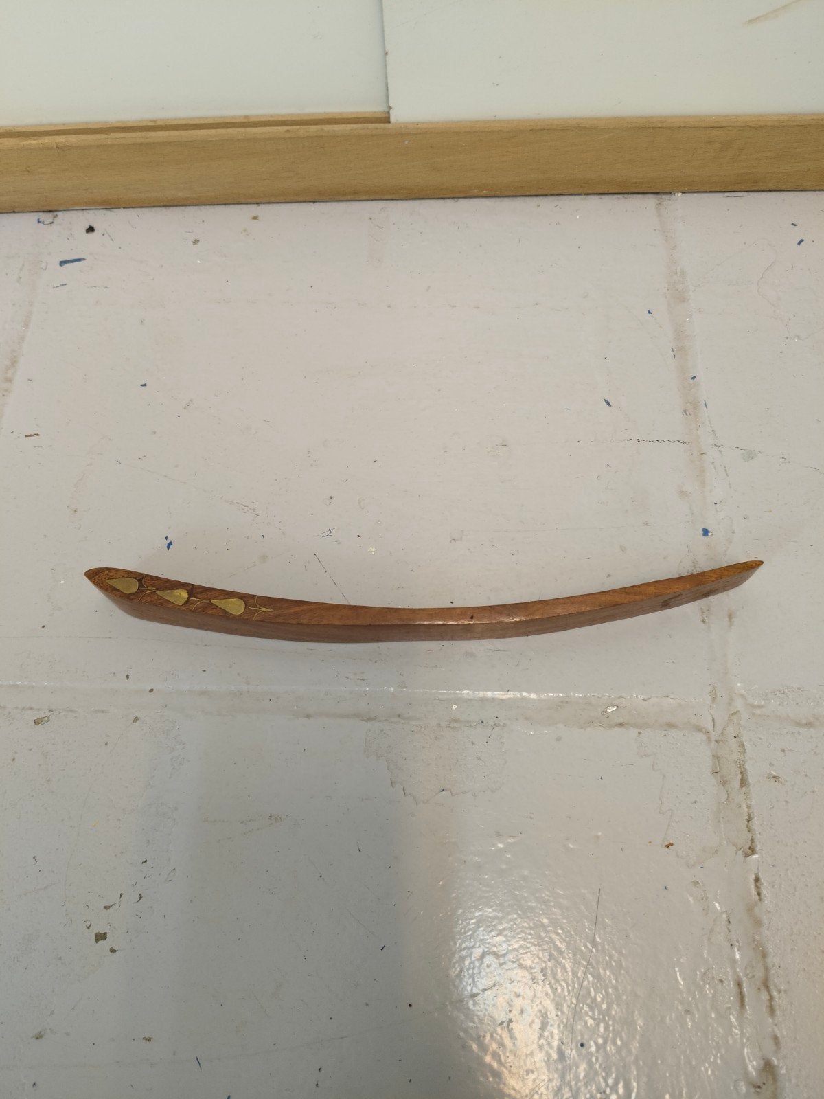 Porte-encens en bois sculpté courbé laiton incrusté– décor a, Maison & Meubles, Accessoires pour la Maison | Autre, Enlèvement