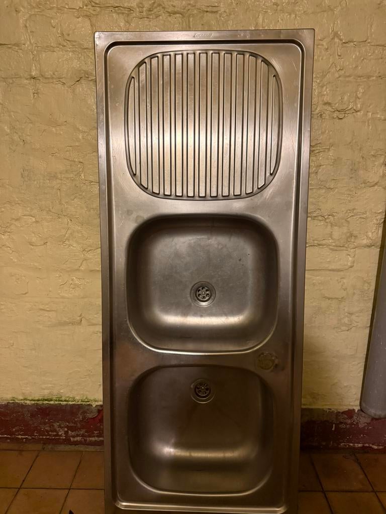 Évier double inox, Maison & Meubles, Enlèvement ou Envoi, Comme neuf