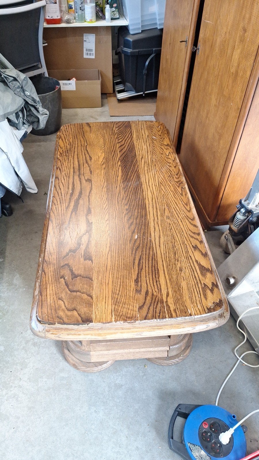 gratis eiken salontafel, Ophalen