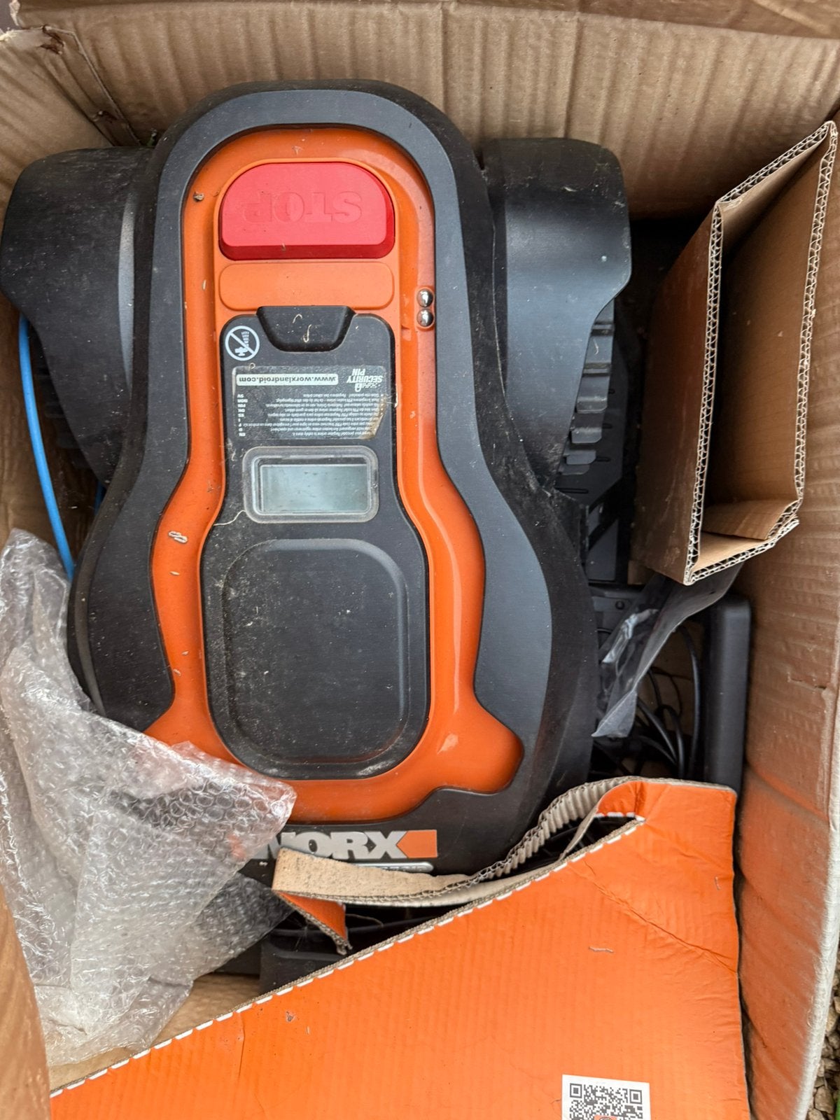 Tondeuse robot WORX Landroid WG754E, Enlèvement, Utilisé, Moins de 20 cm, Avec capteur de pluie