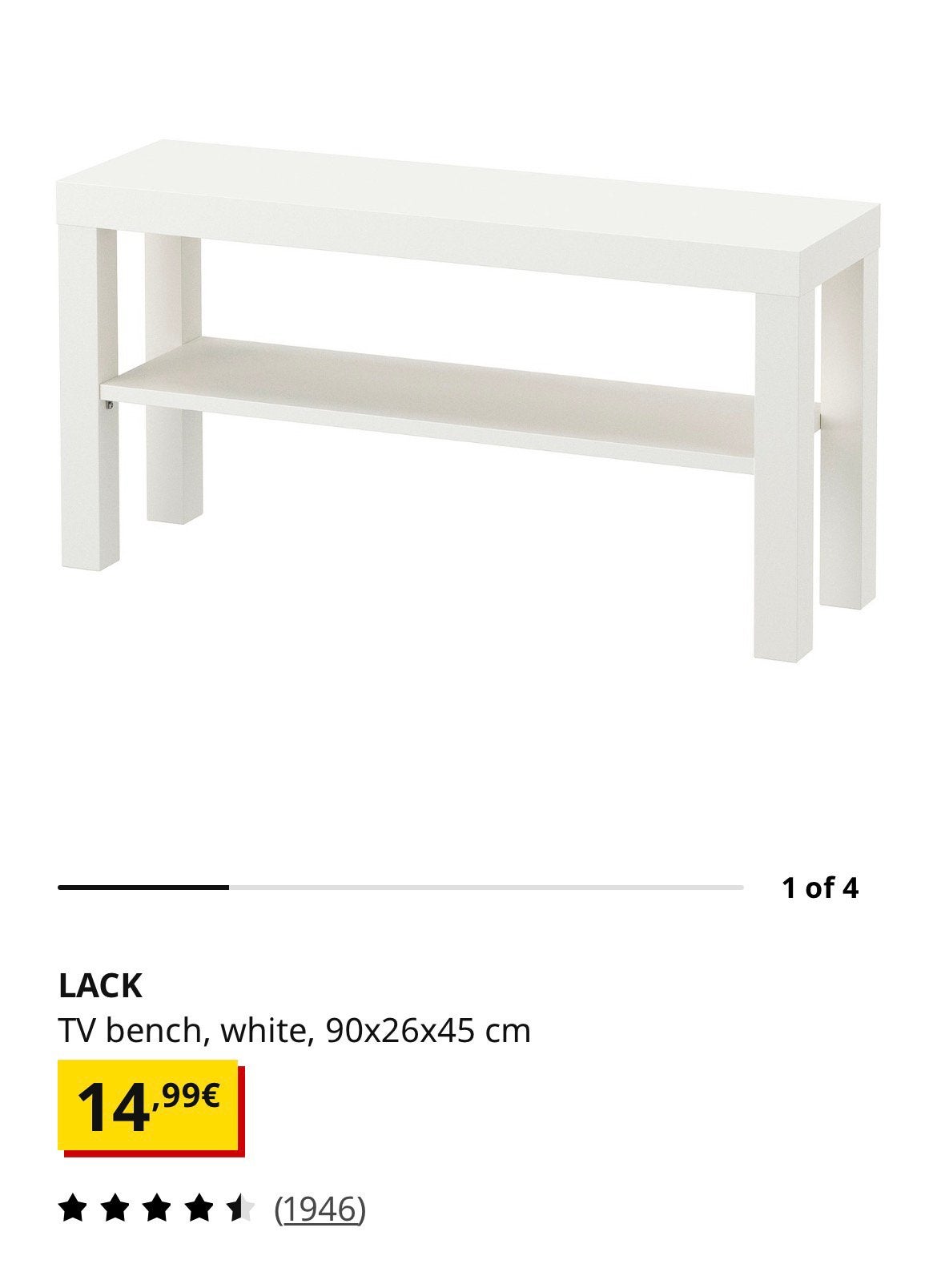 IKEA Table/TV Bench  (90*26cm) - Available till 29 June, Huis en Inrichting, Ophalen, Zo goed als nieuw