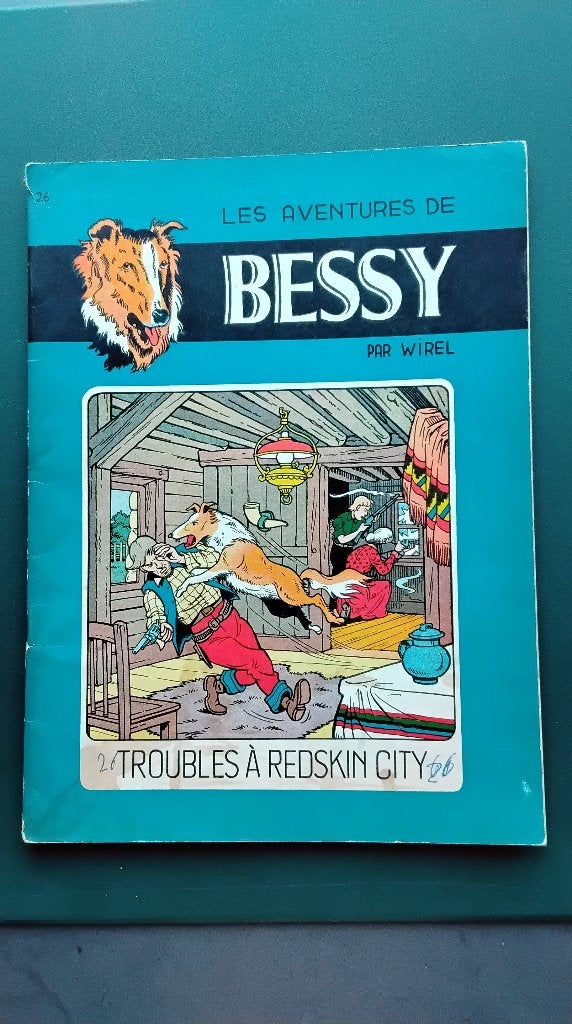 Oude Bessy, Troubles à Redskin City uit 1958 1é druk, Gelezen, Wirel, Eén stripboek, Ophalen of Verzenden