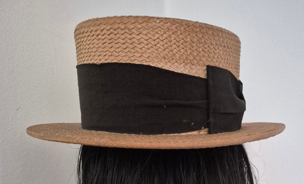 2 authentiek antiek hoge hoed canotier hoeden, Vêtements | Hommes, Enlèvement ou Envoi, Comme neuf, Chapeau