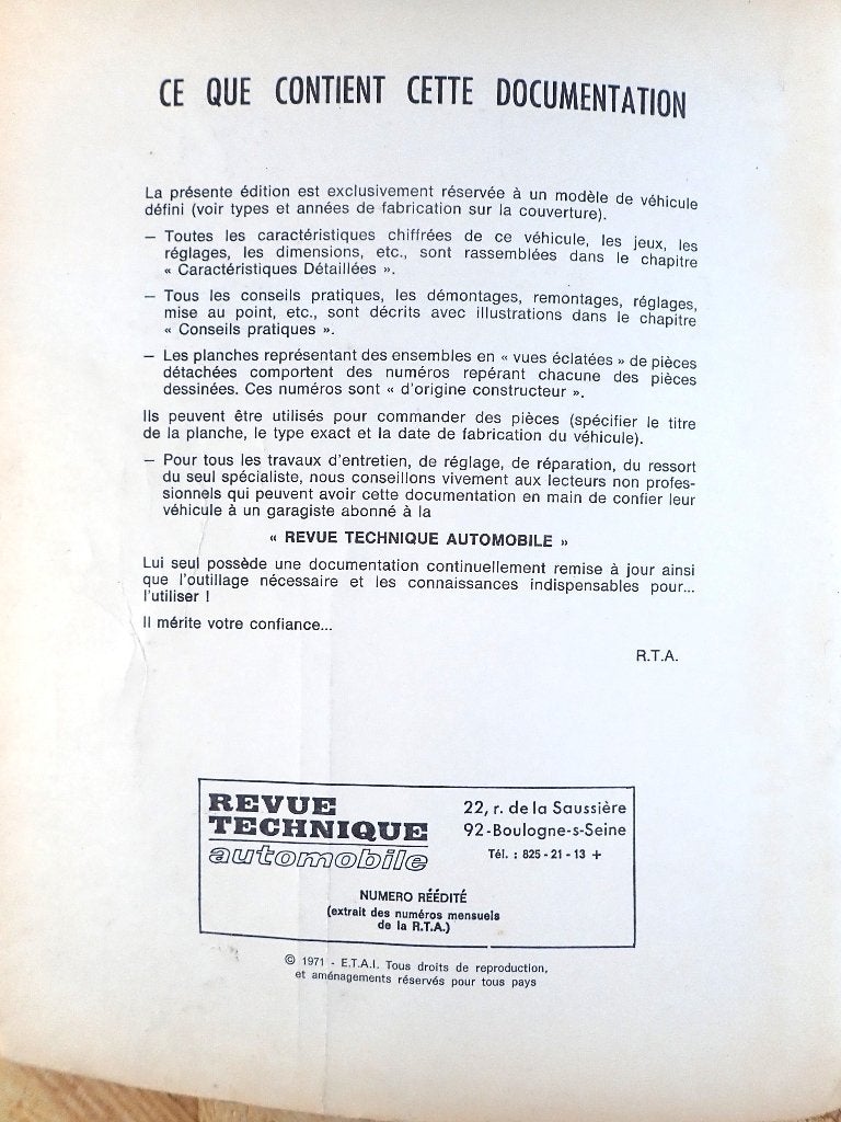 Revue technique Renault "4", Livres, Enlèvement ou Envoi, Utilisé, Renault