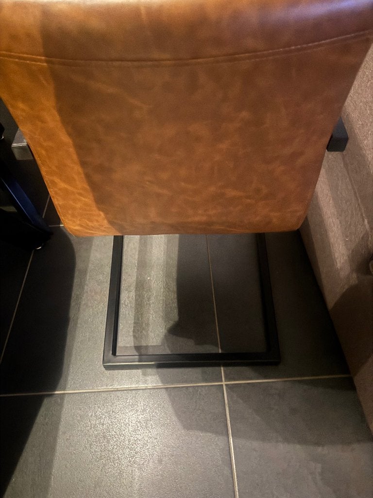 6x Meubella Fargo eetkamerstoelen – cognac + tafel, Huis en Inrichting, Stoelen, Ophalen, Bruin, Zo goed als nieuw, Vijf, Zes of meer stoelen
