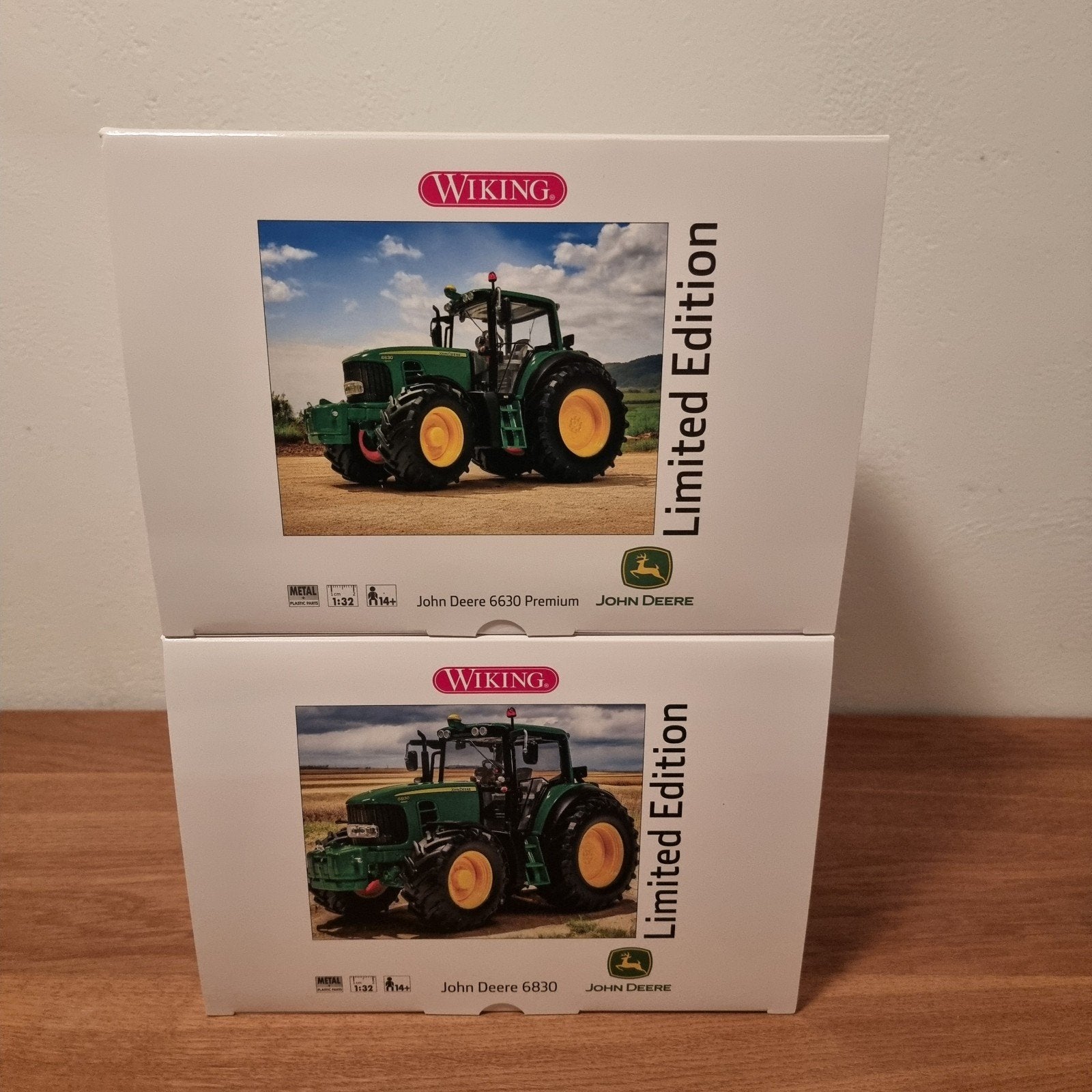 Set John Deere 6630 + John Deere 6830 Wiking, Hobby & Loisirs créatifs, Voitures miniatures | 1:32, Enlèvement ou Envoi, Neuf