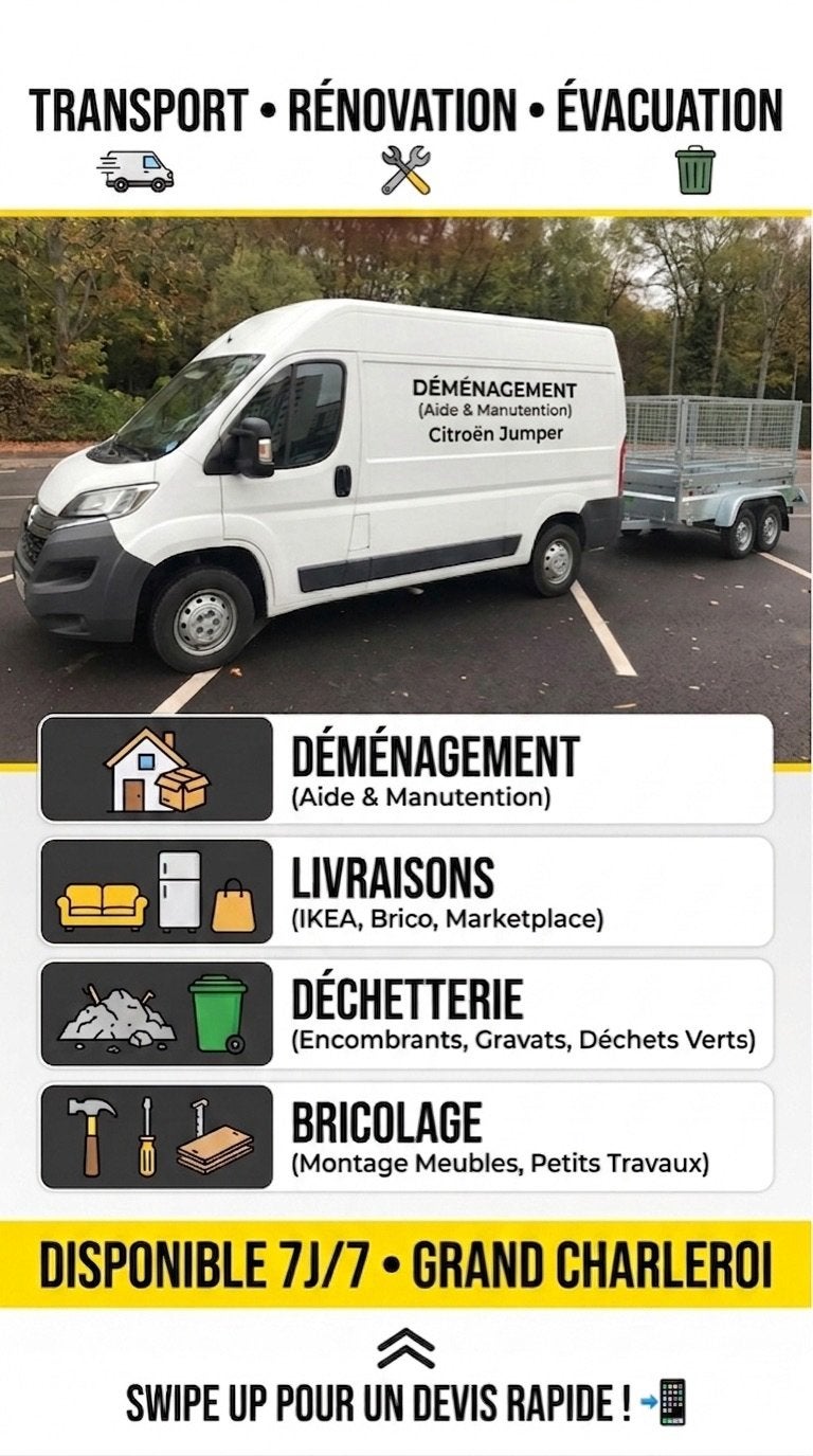 Transport, vide maison , livraisons & homme a tout faire, Offres d'emploi