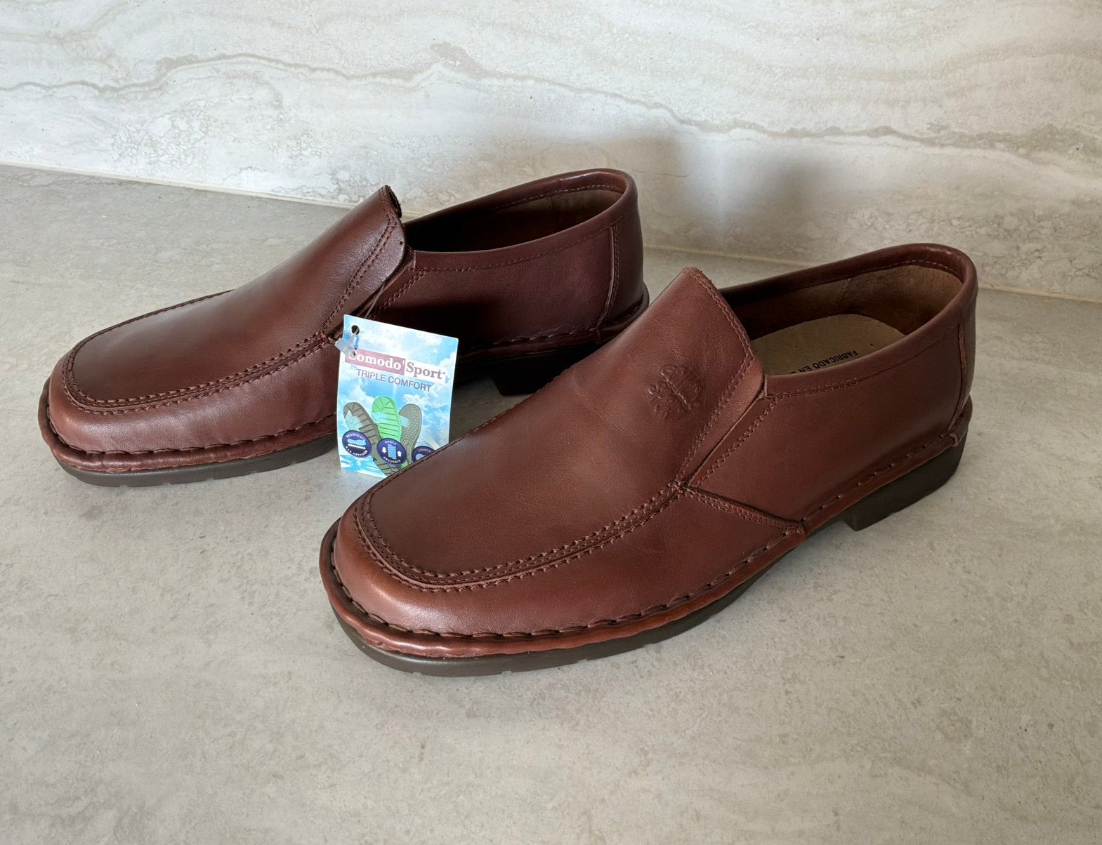 Herenschoenen, merk Comodo’Sport, maat 40, Cognac kleur, Bruin, Nieuw, Loafers, Ophalen