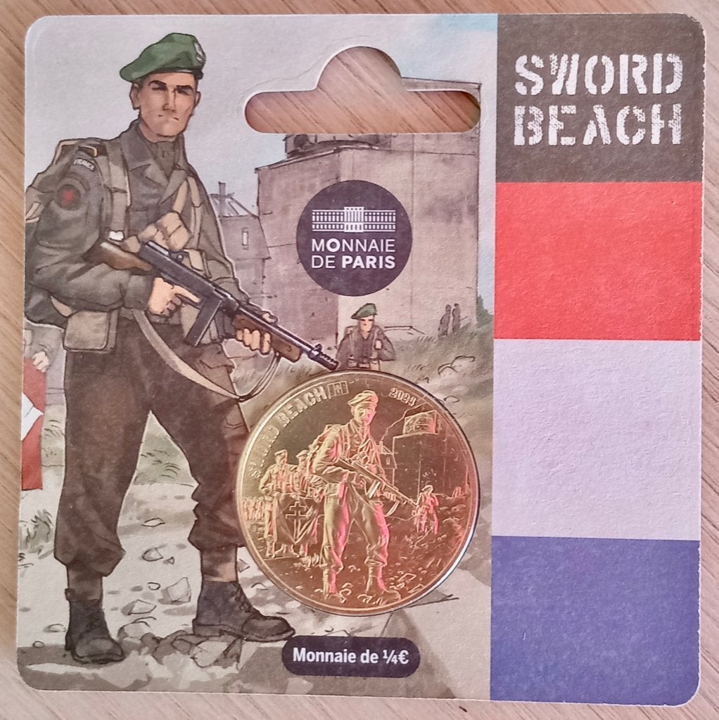 1/4 euro France 2024 Sword Beach, Enlèvement ou Envoi, France, Autres valeurs