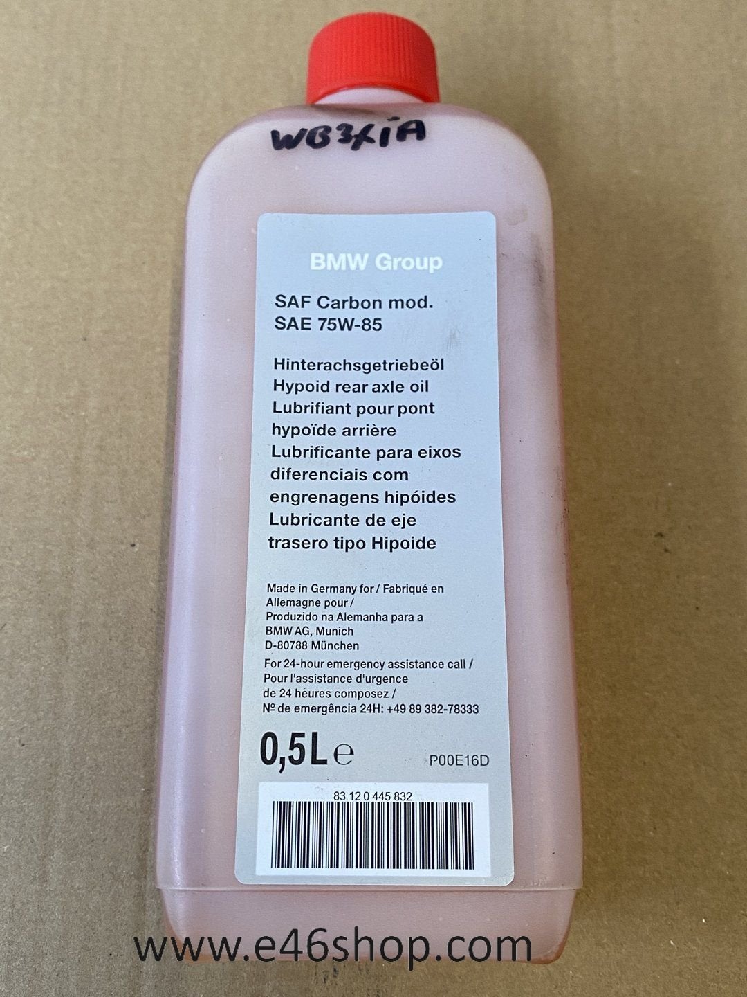 BMW SAF CARBON SAE 75W-85 CARDANAS OLIE OE 83120445832, Auto-onderdelen, Transmissie en Toebehoren, BMW, Nieuw, Ophalen of Verzenden