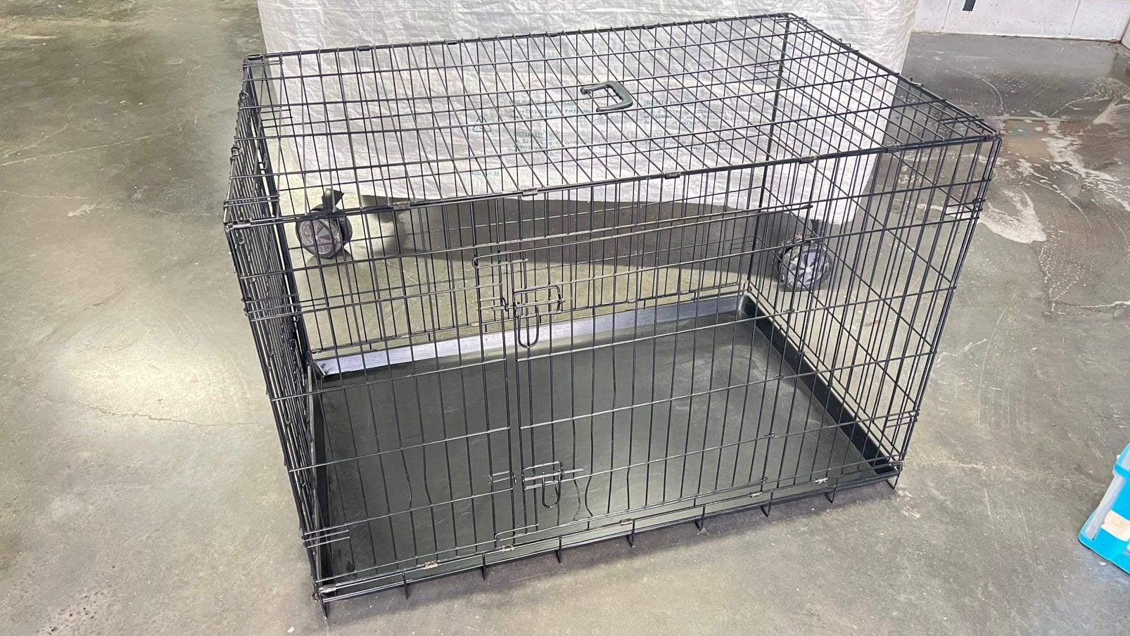 XXL Hondenbench Zwart - 122 x 74 x 82 cm - Opvouwbaar, Dieren en Toebehoren, Hondenbenches, Ophalen, Gebruikt