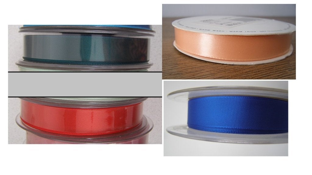 lot de rubans sur un rouleau : double face/taffetas, Neuf, Autres couleurs, Moins de 30 cm, Polyester