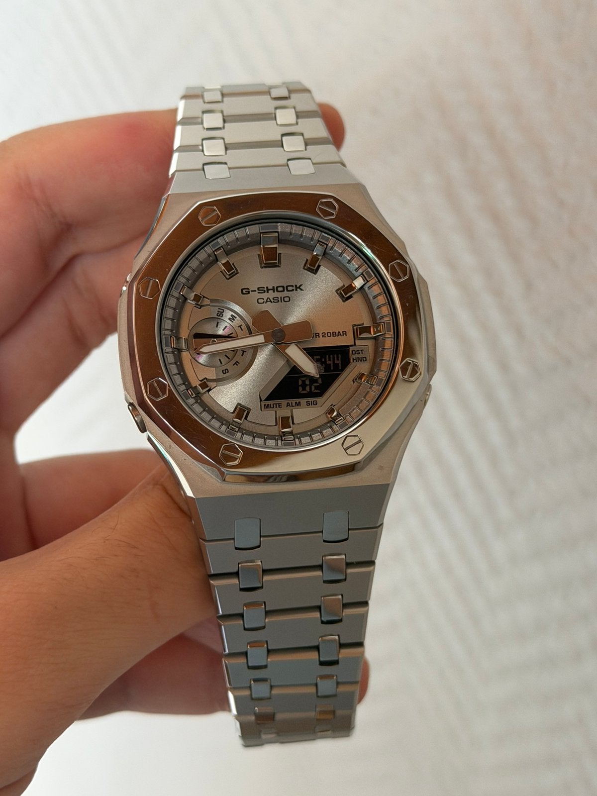 G-Shock, Handtassen en Accessoires, Horloges | Dames, Staal, Staal, Polshorloge, Zo goed als nieuw