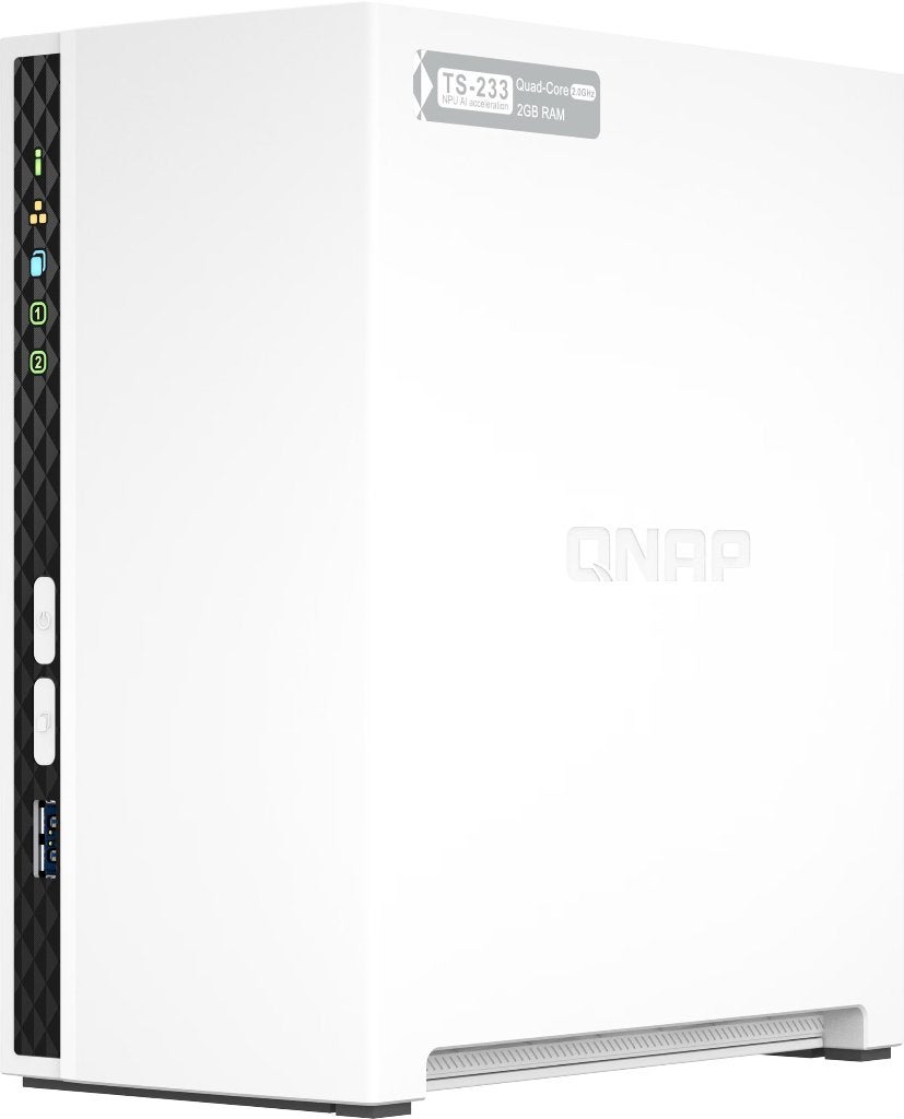 QNAP TS-233 2-Bay NAS + 6TB WD HDD – volledig getest, Computers en Software, Verzenden, Zo goed als nieuw
