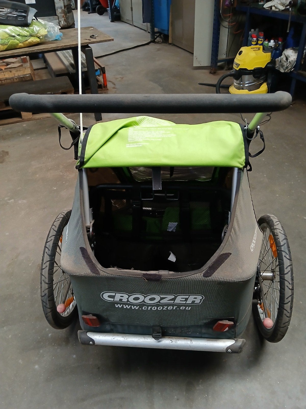 Fietskar croozer kid for 2, Enlèvement