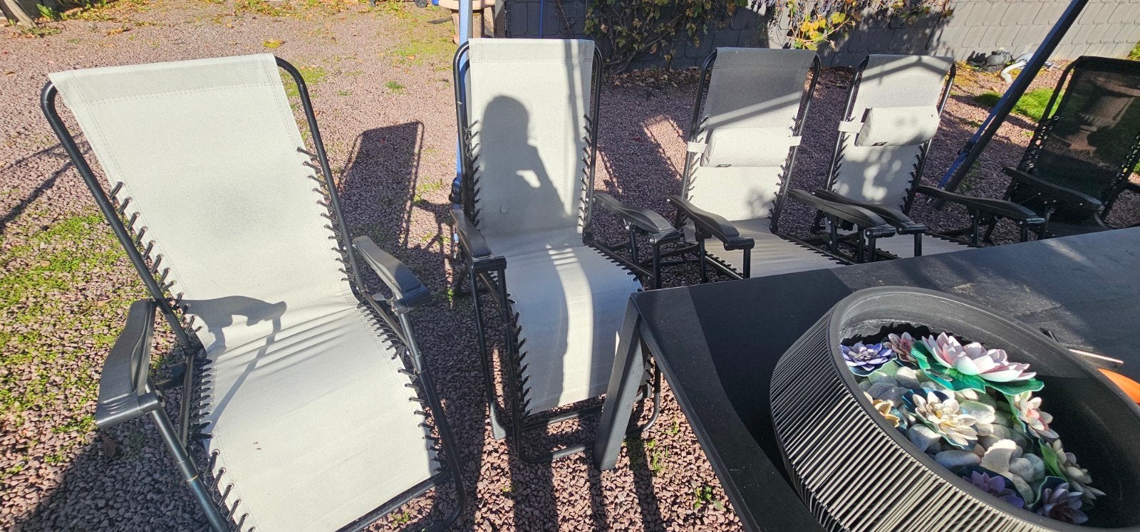 5 Verstelbare Tuinstoelen / Ligstoelen / Relaxstoelen, Ophalen, Inklapbaar