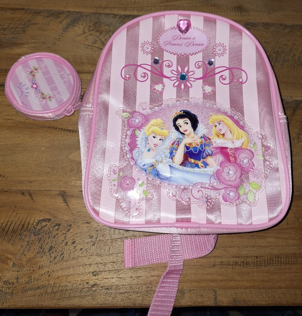 Rugzakje met geldbeugeltje princessen, Kinderen en Baby's, Kindermode-accessoires, Ophalen of Verzenden, Gebruikt, Rugzak, Roze