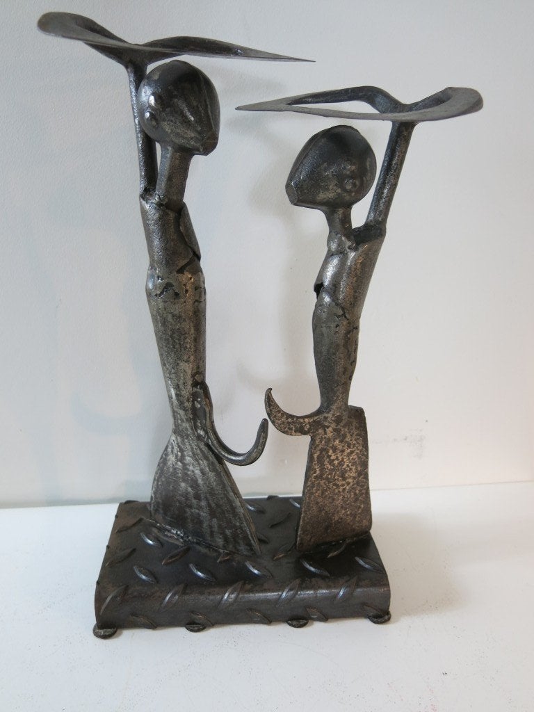 Metalen sculptuur Willy Segers 2001, Ophalen of Verzenden, Beeld