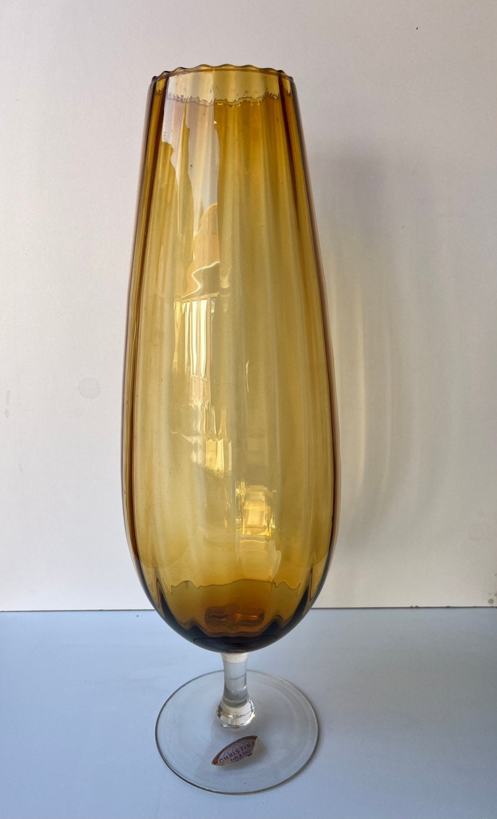 Grand vase vintage Christina — 50 cm, Maison & Meubles, Enlèvement, Utilisé, Verre