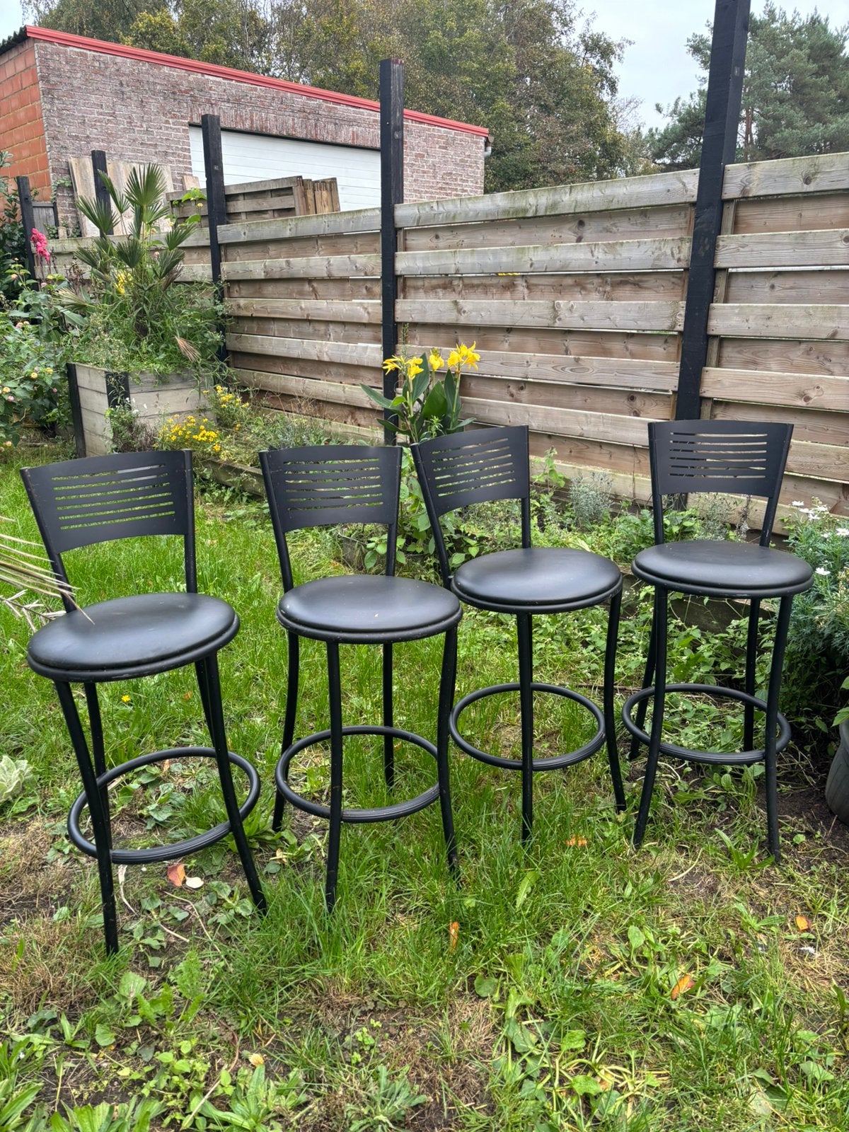 4 barkrukken, Ophalen, Met voetsteun, 60 tot 90 cm, 4 krukken