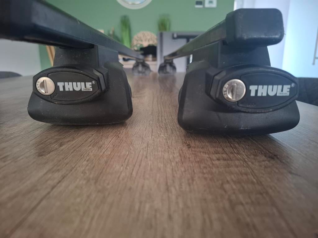 Norauto dakkoffer + Thule-stangen, Auto diversen, Dakdragers, Ophalen