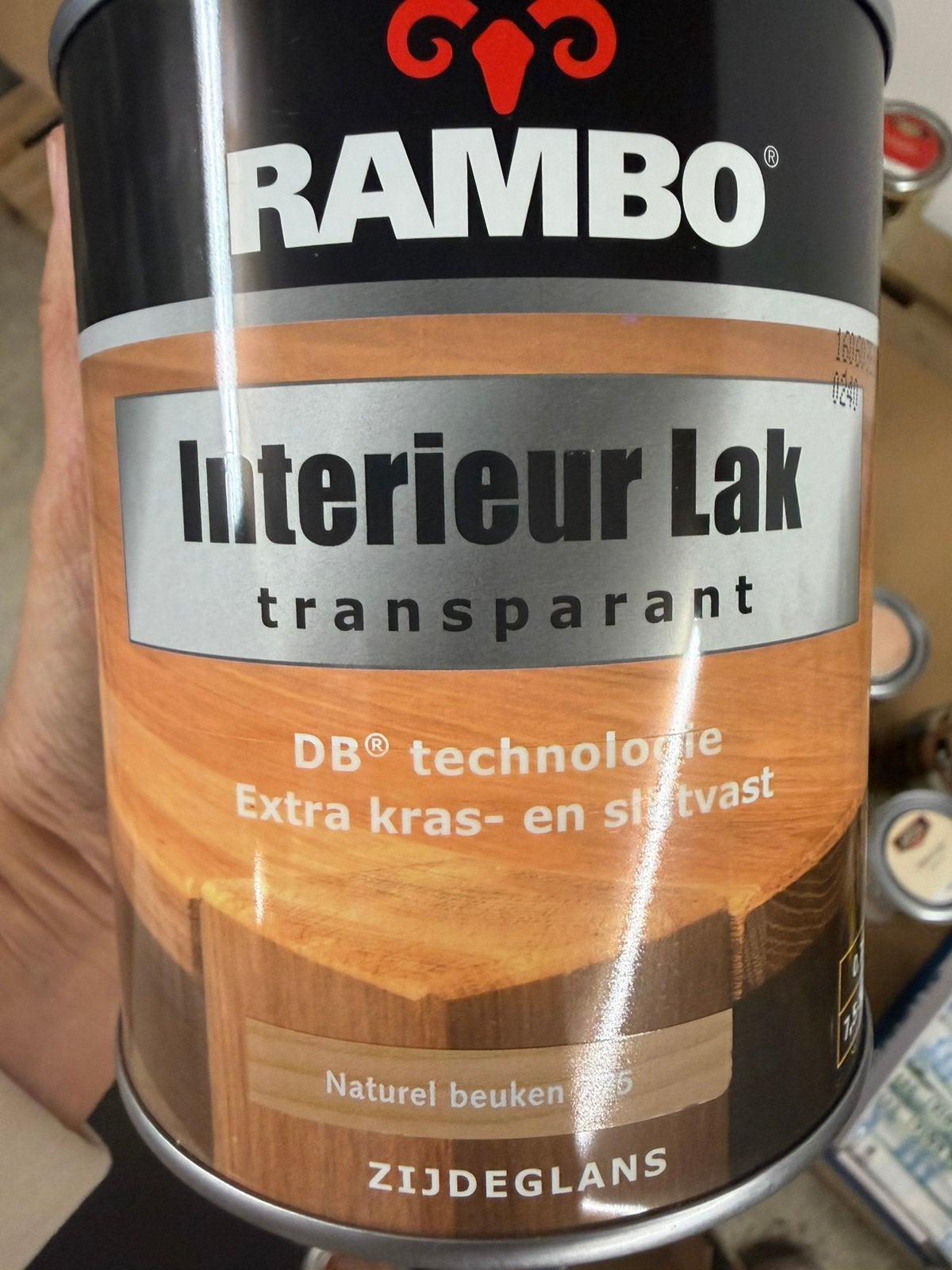 Rembo transparante interieurlak naturel beuken 0,75liter, Antiek en Kunst, Ophalen of Verzenden