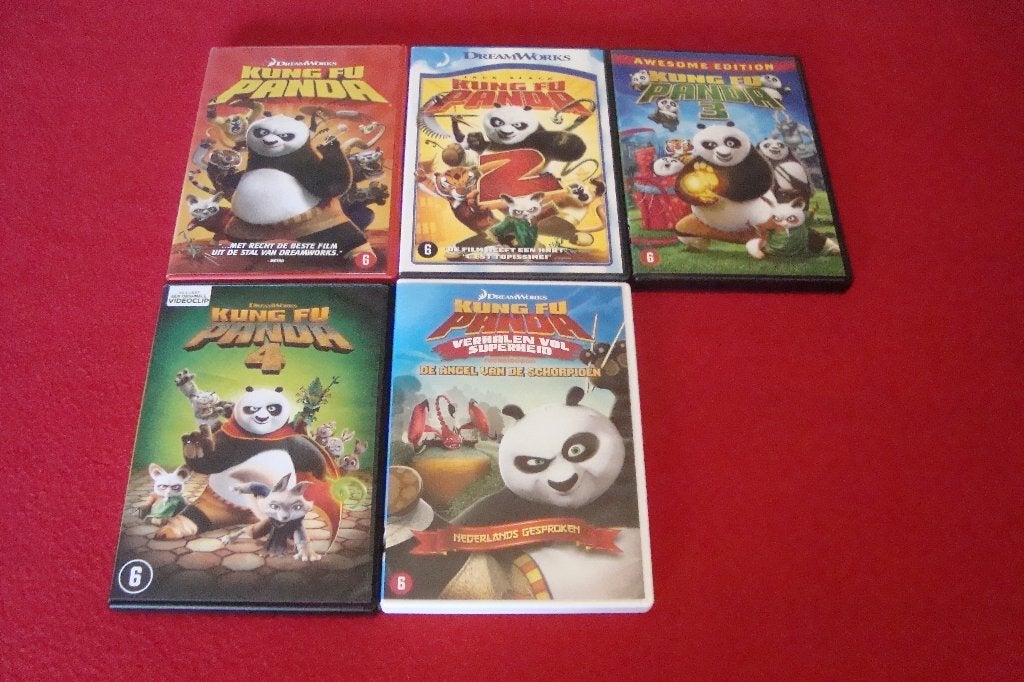 5 dvd's kung fu panda, Ophalen of Verzenden, Kinderprogramma of -film