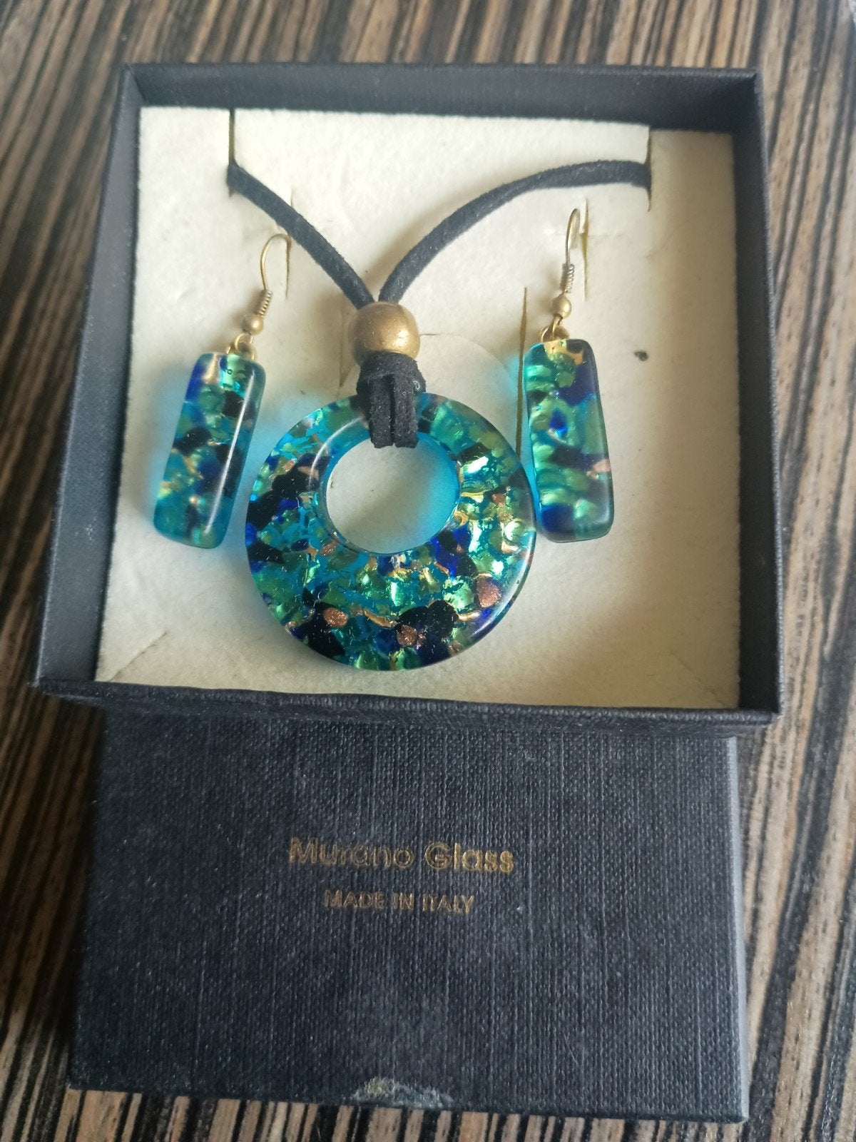 Hanger met bijpassende oorbellen, Murano glas, Handtassen en Accessoires, Broches, Ophalen
