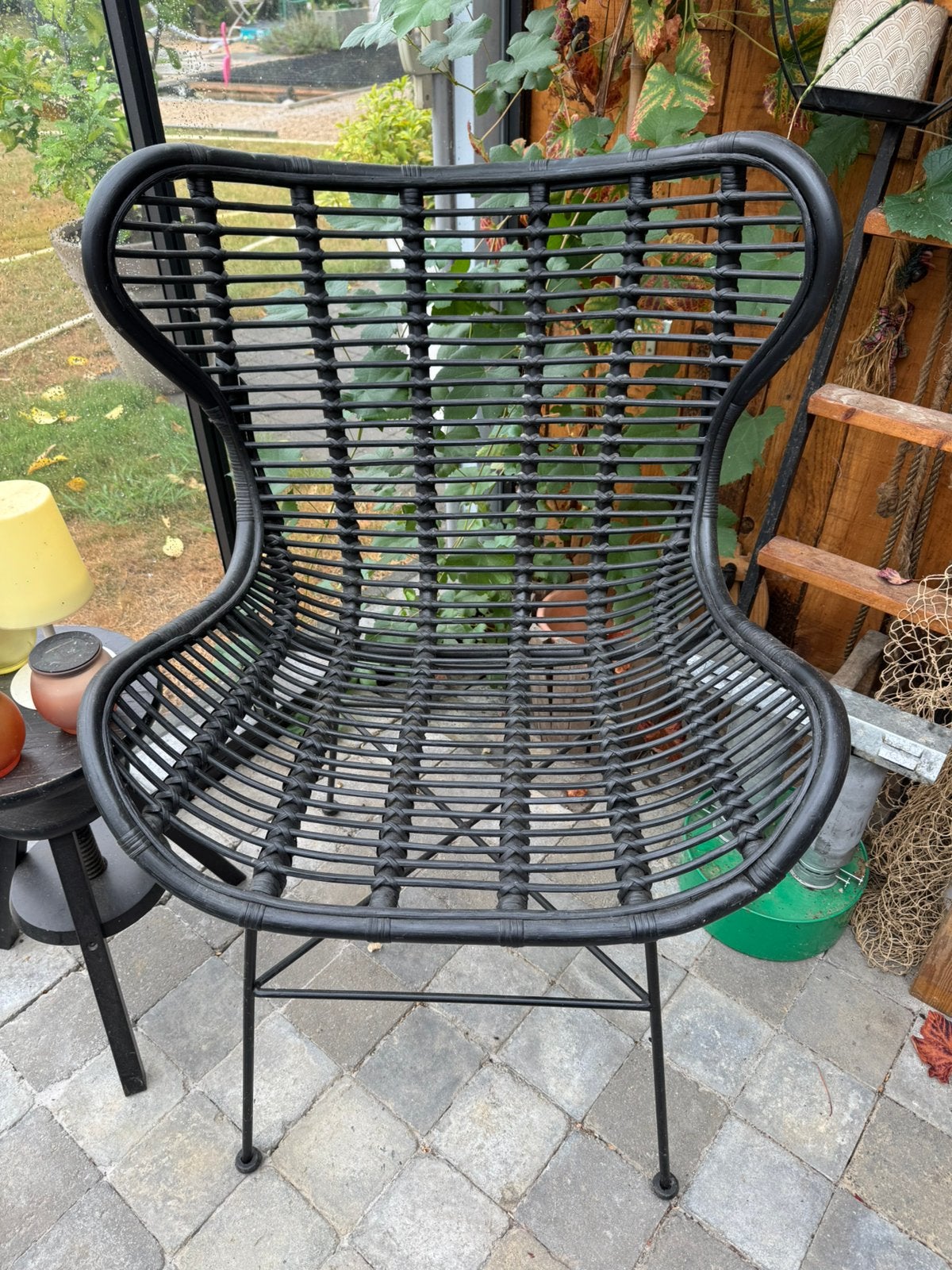 Kuipzetel in rotan, Tuin en Terras, Ophalen, Zo goed als nieuw, Rotan