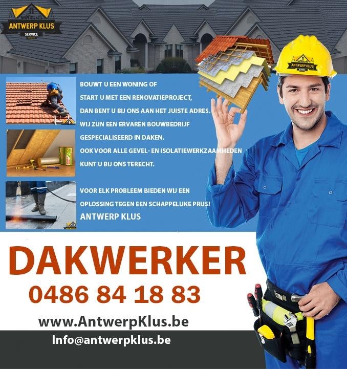 Dakwerker Antwerpen - 0486841883