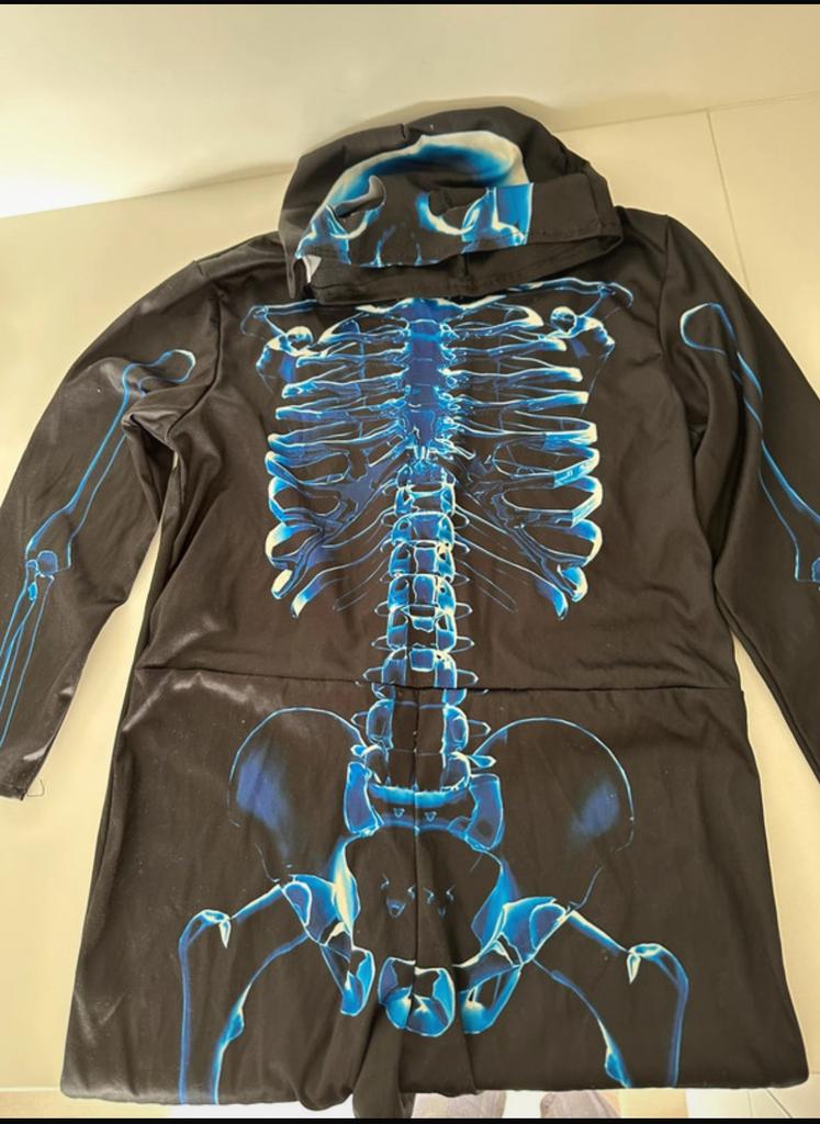 Verkleedkledij met geraamte beschilderd, Kinderen en Baby's, Ophalen of Verzenden, Zo goed als nieuw