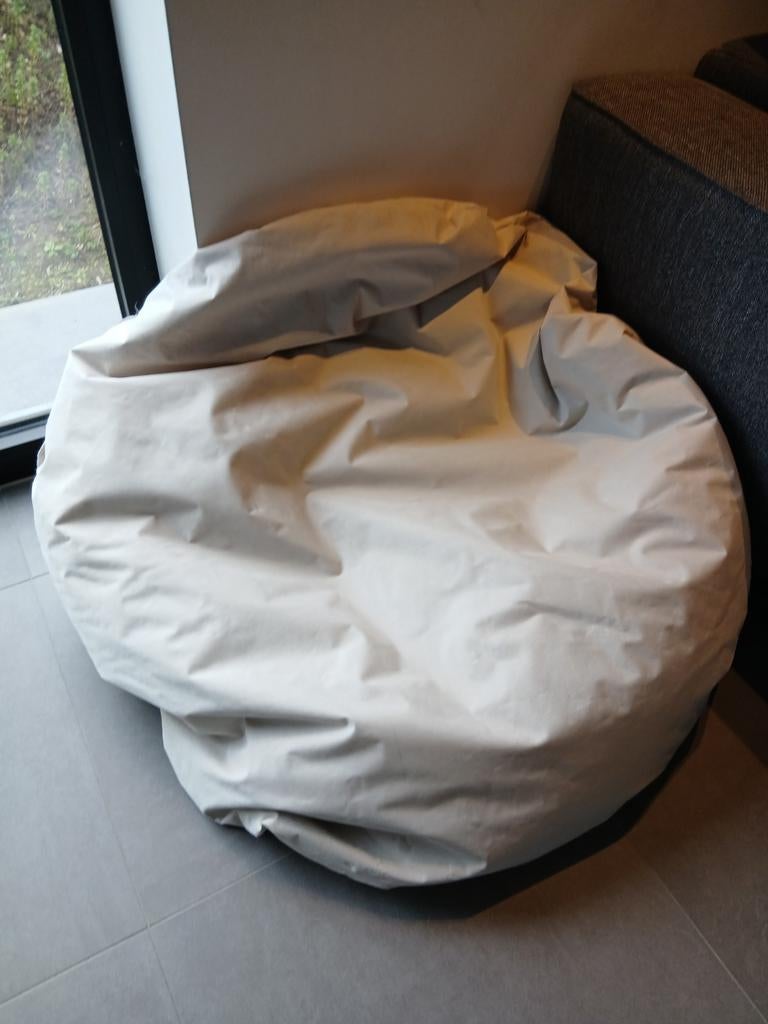 Bubibag crèmekleurige zitzak, Ophalen, Zitzak