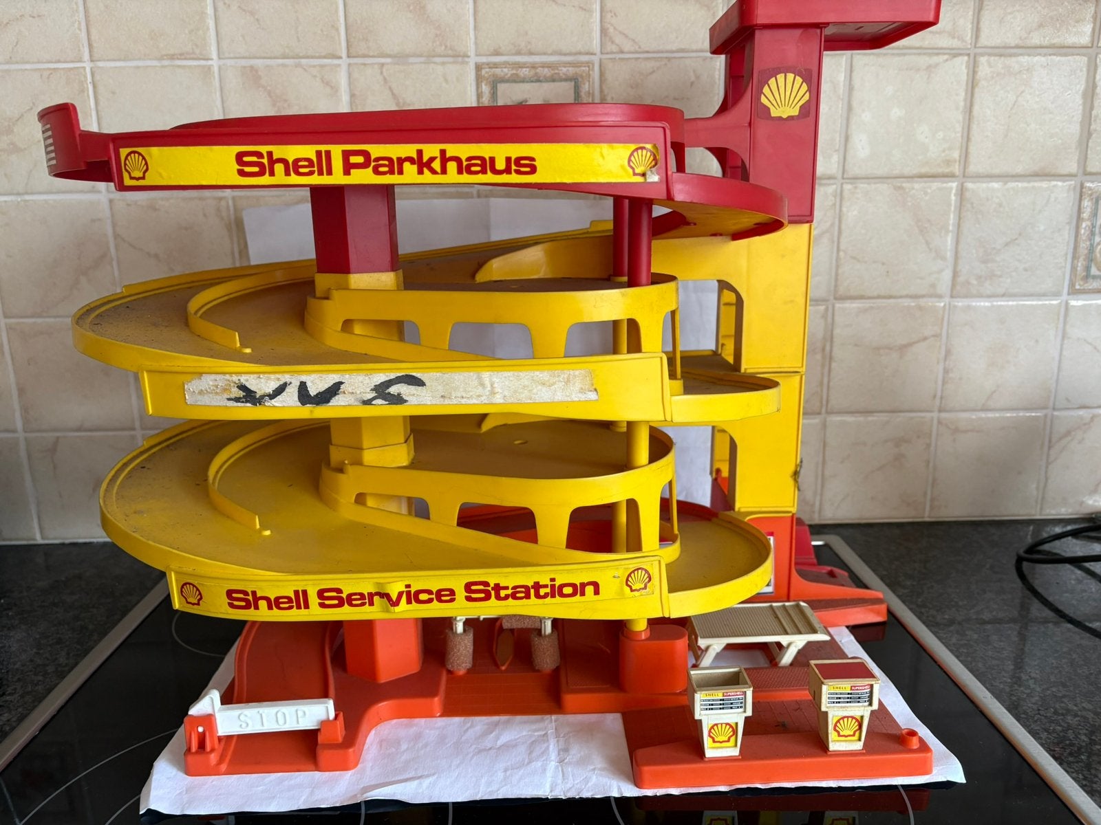 Shell parkhaus speelgoed garage, Ophalen, Gebruikt