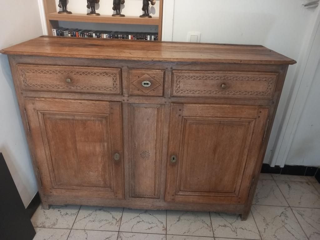 Antieke eikenhouten meubels/dressoir, Ophalen, Gebruikt, Eikenhout